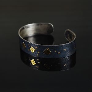 Black and Gold Triangle Cuff