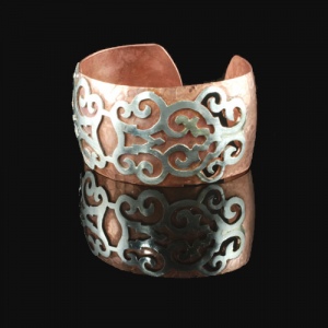Copper-Silver Applique Cuff