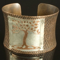 Copper Tree Cuff Bracelet