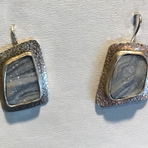 Gray Drusy Earrings