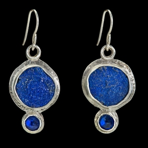 Azurite Earring Drops