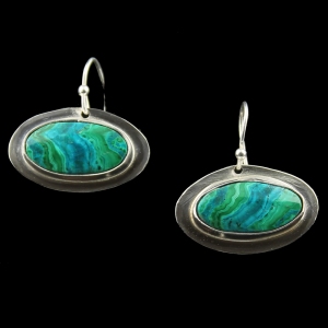 Blue and Green Waves Earrings