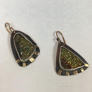 Rainbow Pyrite Earrings