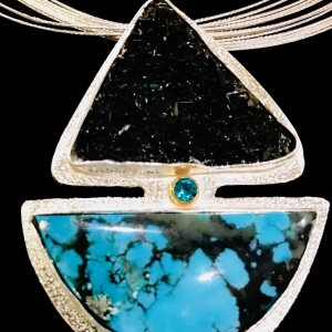 Black Needle Hematite Pendant