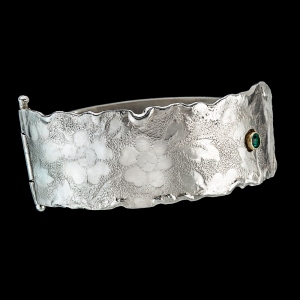 Floral Hinged Bracelet