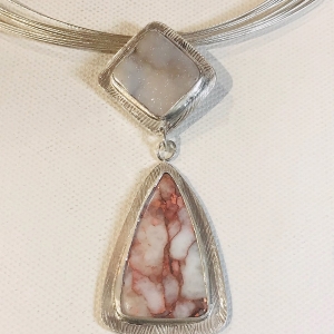 Organic Quartz Triangle Pendant