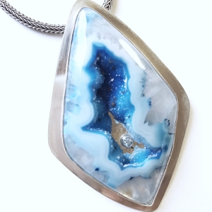 Blue Brazilian Cloud Pendant