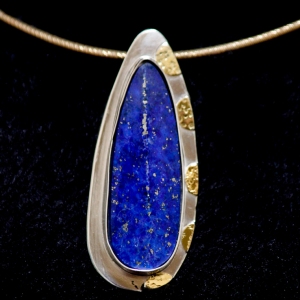 Lapis Pendant with 18K Gold Accents