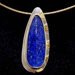 Lapis Pendant with 18K Gold Accents
