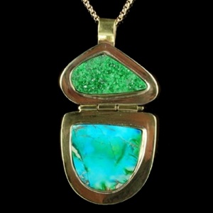 Ceramonial Turquoise with Green Garnet